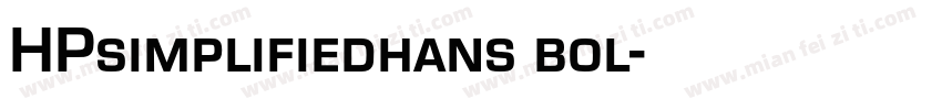 HPsimplifiedhans bol字体转换
